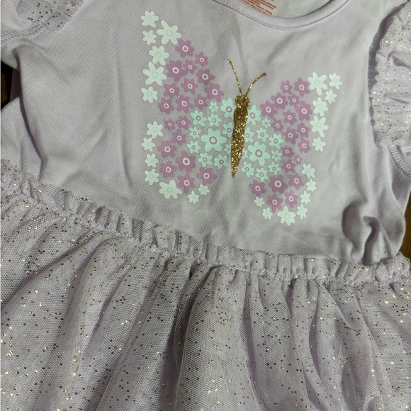 Cat & Jack Girls’ Adaptive Butterfly Short Sleeve Tulle Dress - Soft Violet XS - Picture 4 of 6